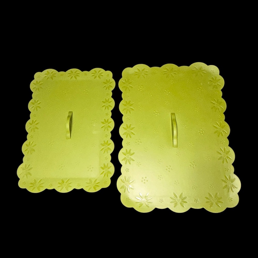 Avocado Temptations FLORAL LACE Green Silicone LID Set 11 x 6.75/ 9x13